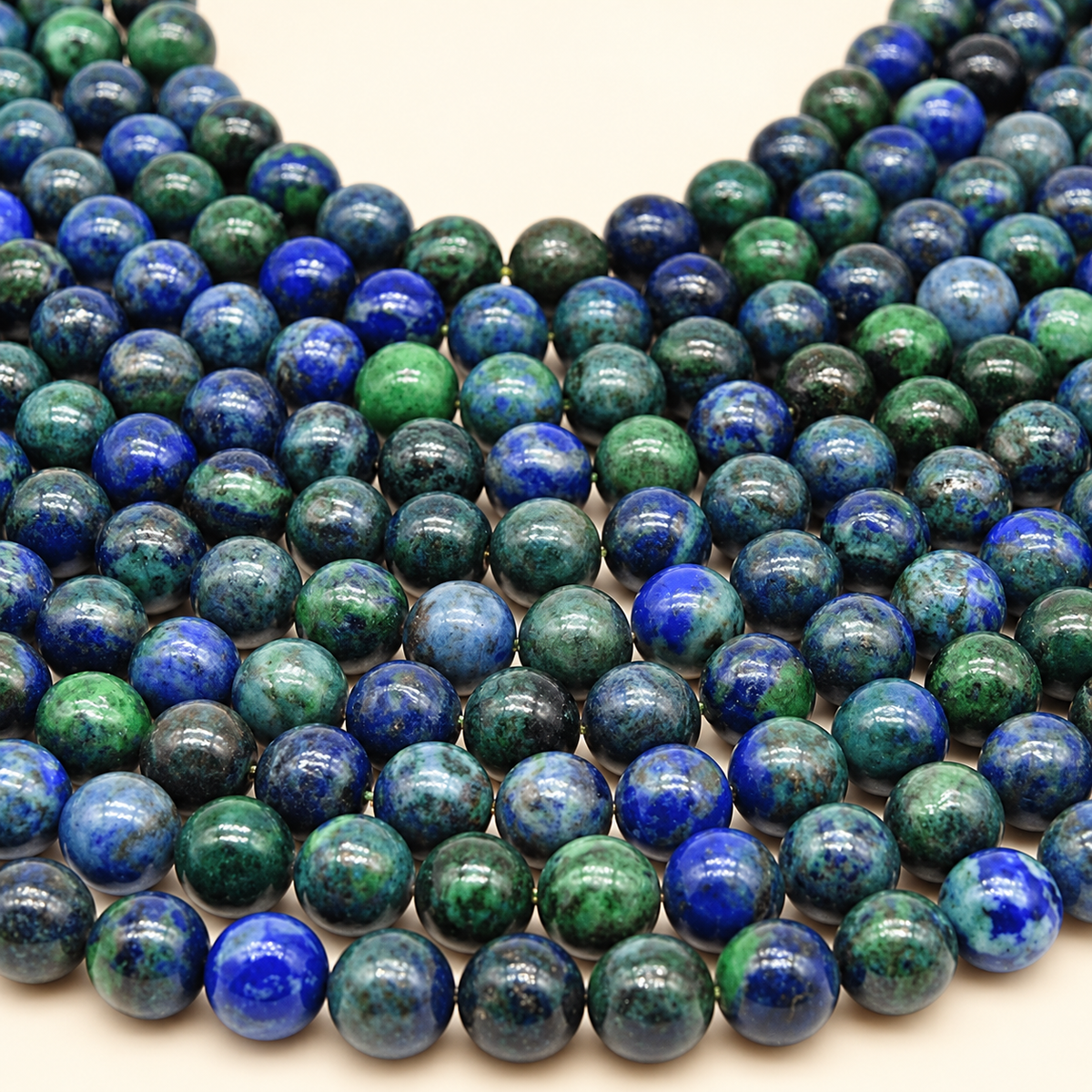 Lapis Chrysocolla Round Beads – 8mm Natural Gemstone Strand — product detail