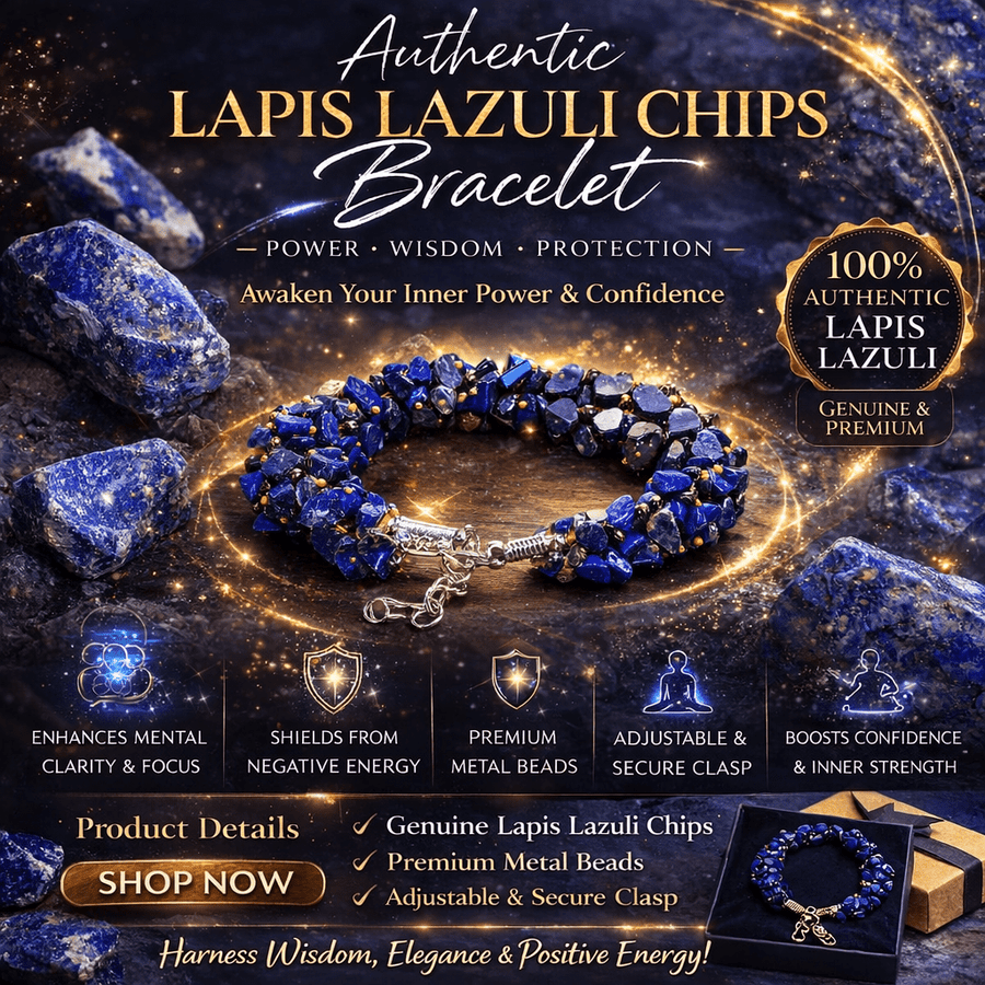 Lapis Lazuli Chips Bracelet - GOOD HABITSS