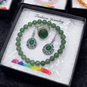 Light Green Aventurine Healing Crystal Jewelry Set - GOOD HABITSS