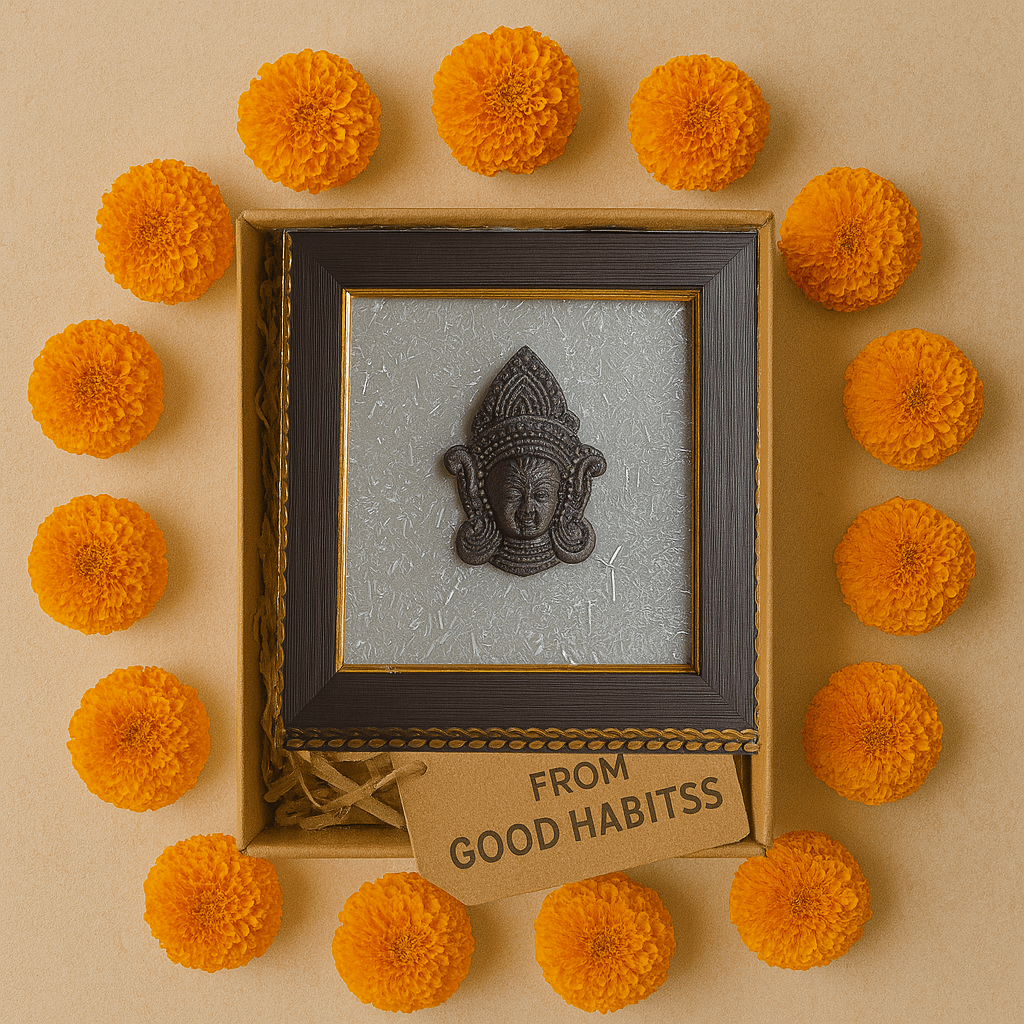 Lord Mai Durga & Selenite Healing Frame - GOOD HABITSS