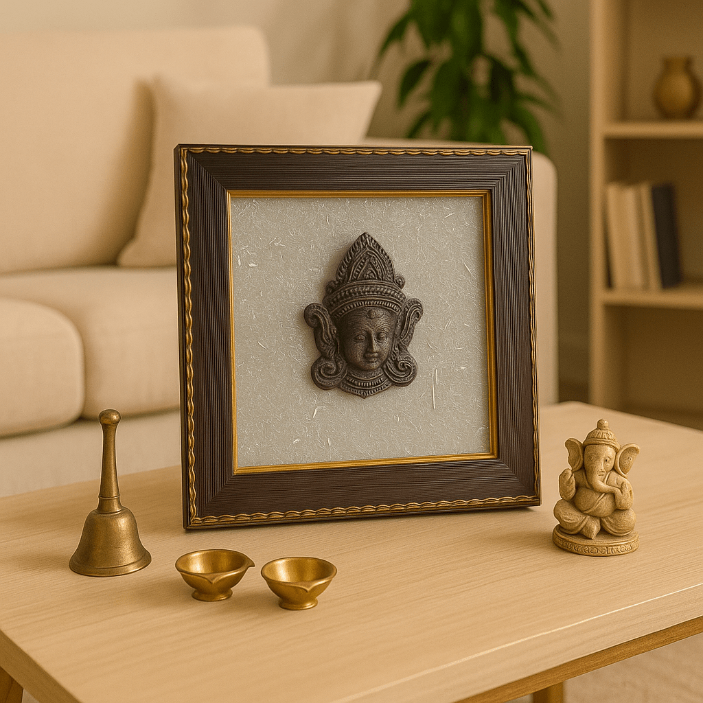 Lord Mai Durga & Selenite Healing Frame - GOOD HABITSS