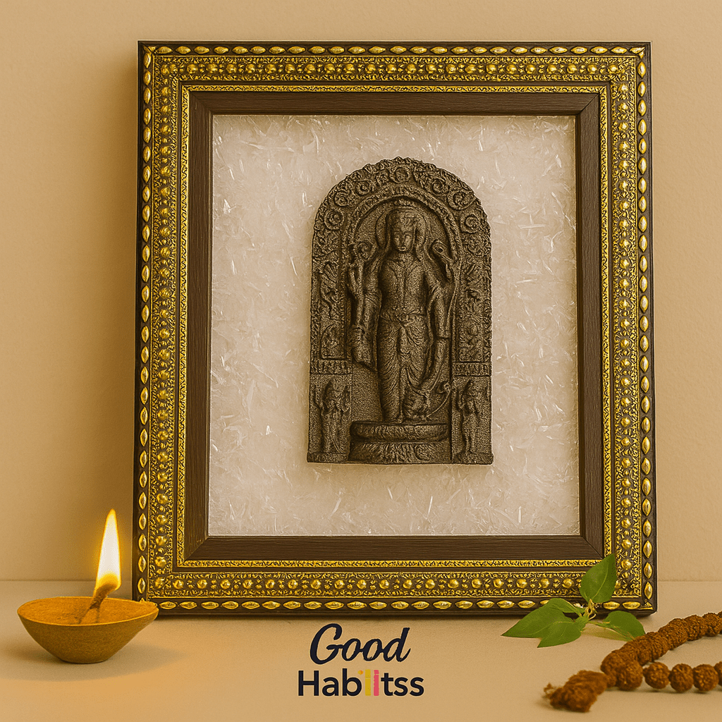 Lord Vishnu Pyrite & Selenite Healing Frame - GOOD HABITSS