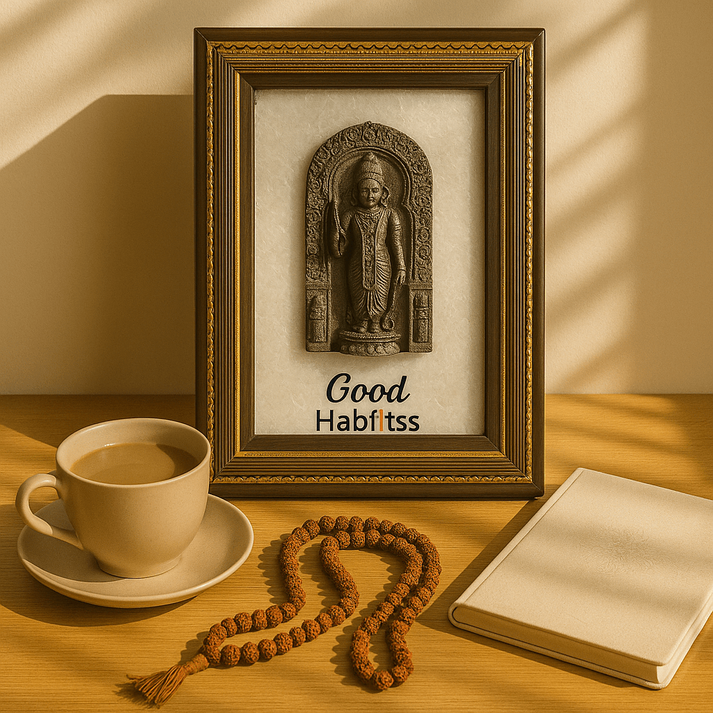 Lord Vishnu Pyrite & Selenite Healing Frame - GOOD HABITSS