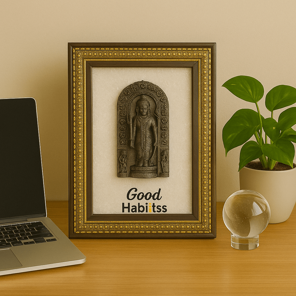 Lord Vishnu Pyrite & Selenite Healing Frame - GOOD HABITSS