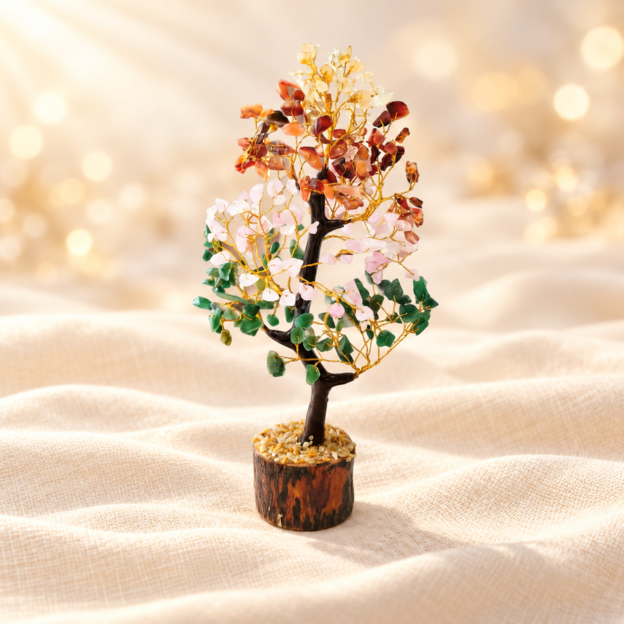 Marriage Crystal Tree – Love & Harmony Decorative Tree on warm cream background