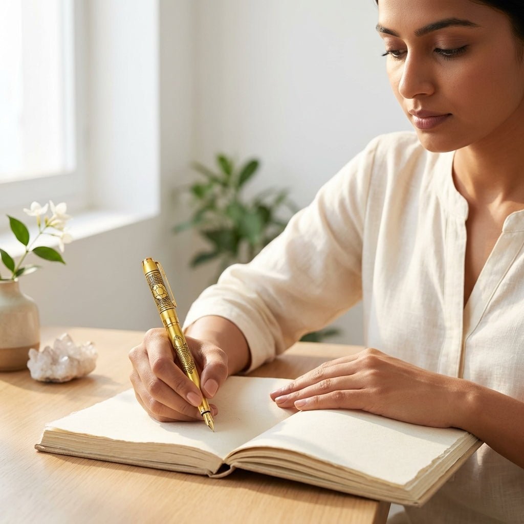 Meaningful Symbol Engraved Pen – Decorative Writing Accessory