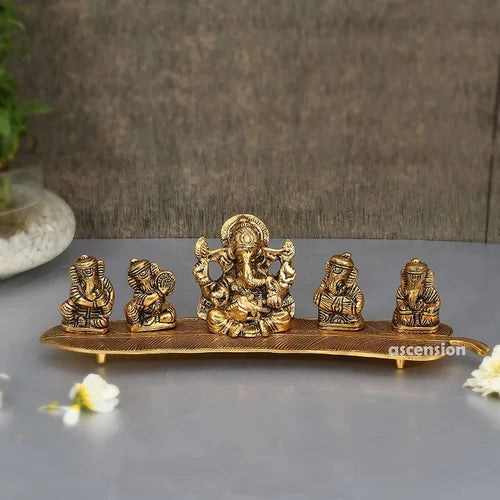 Aluminium Metal Ganesh Laxmi Statue