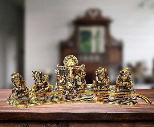 Aluminium Metal Ganesh Laxmi Statue