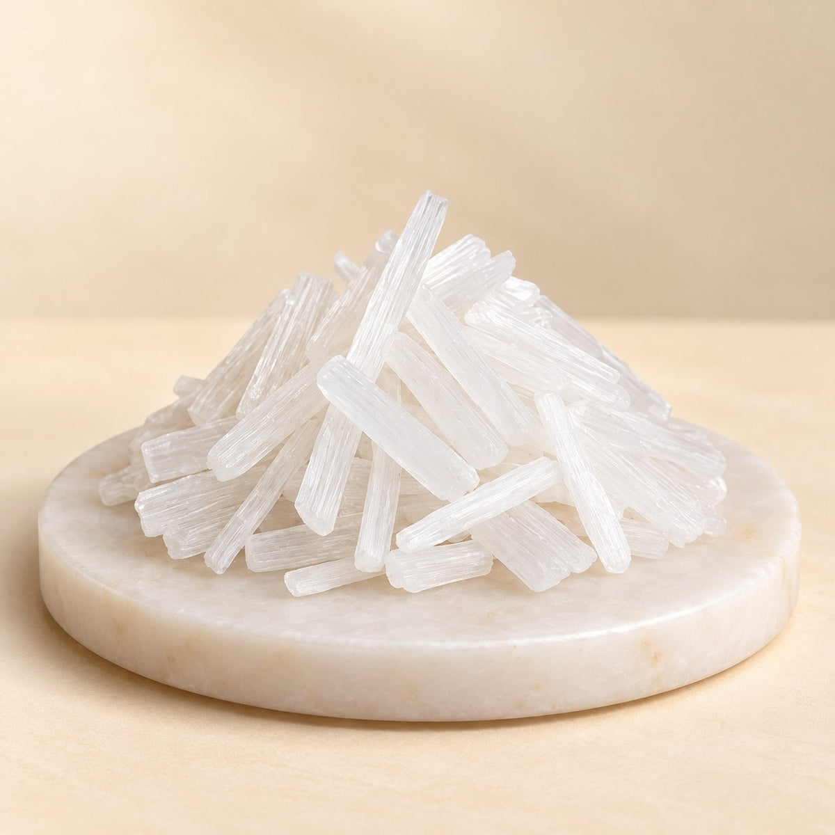 Moroccan Selenite Plate – Natural Crystal Décor — product detail