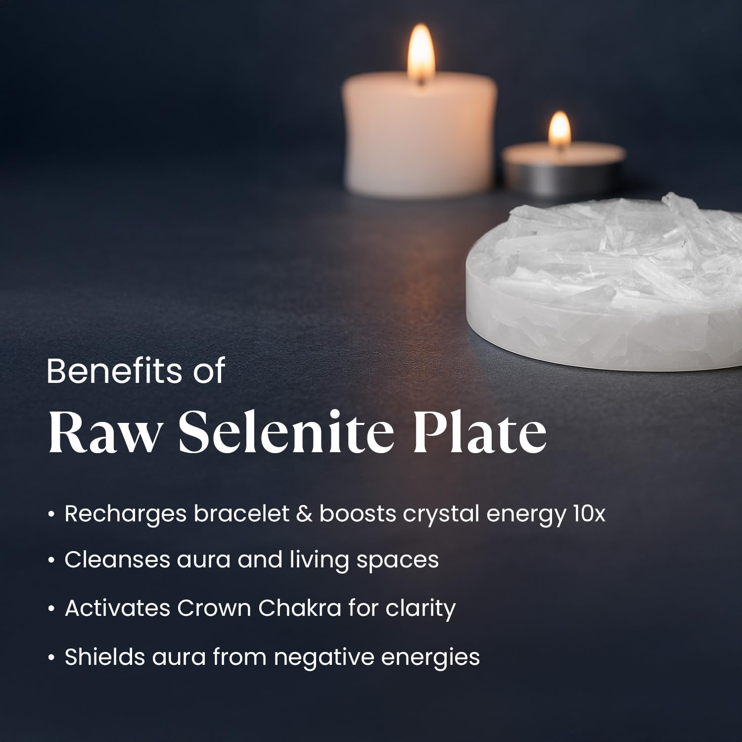 Moroccan Selenite Plate - GOOD HABITSS