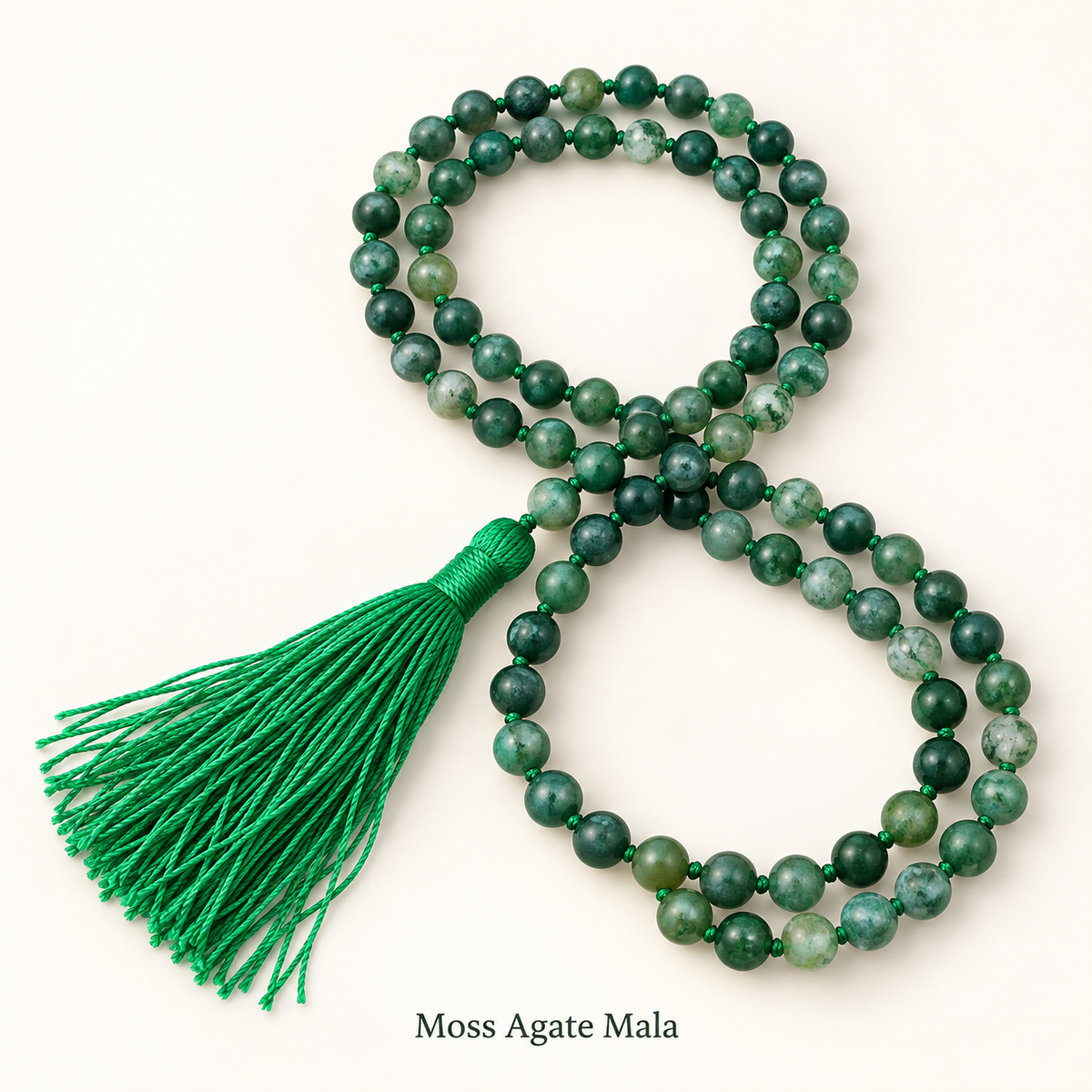 Moss Agate Bead Necklace — product details