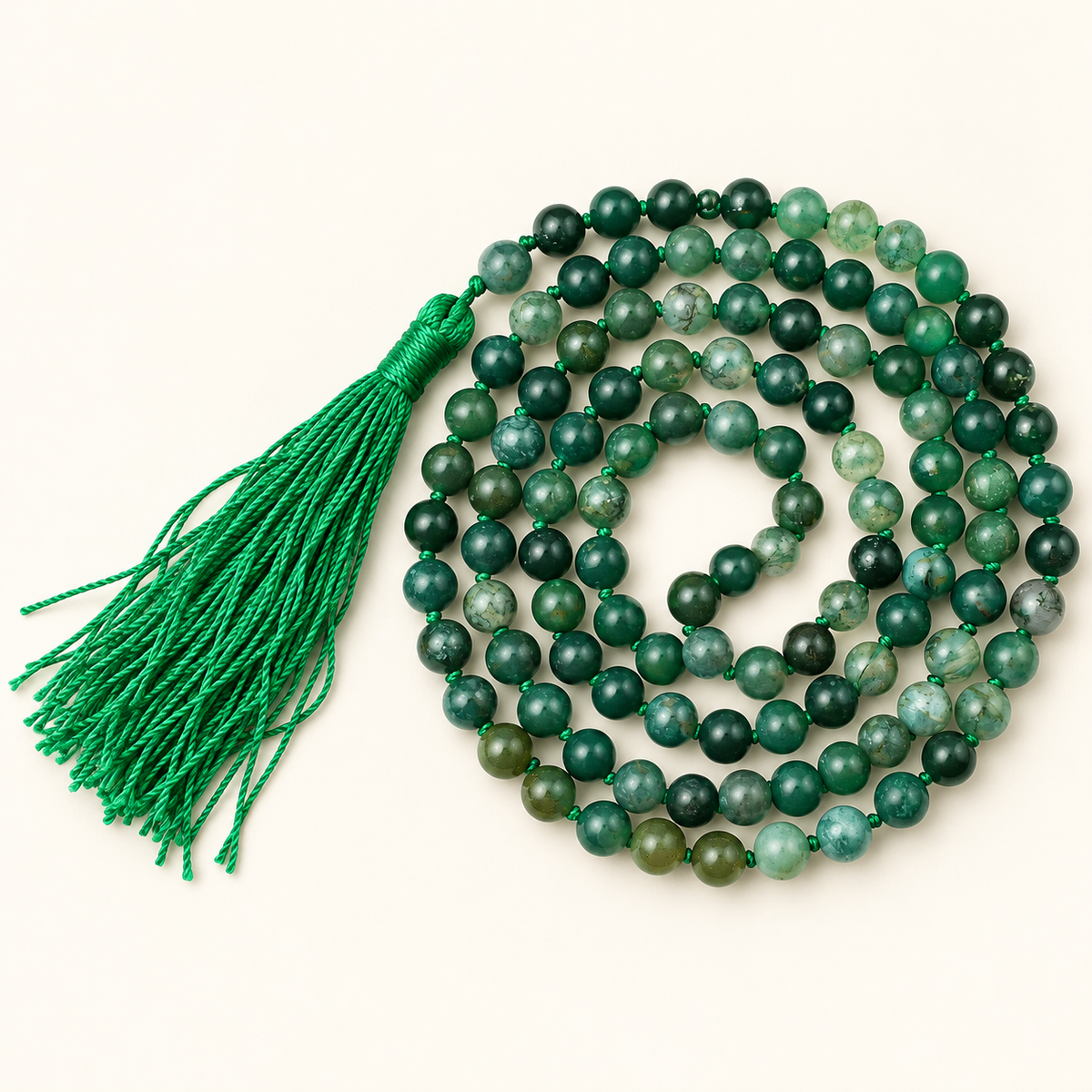 Moss Agate Bead Necklace — studio hero