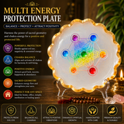 Multi - color chakra selenite Bowl - GOOD HABITSS