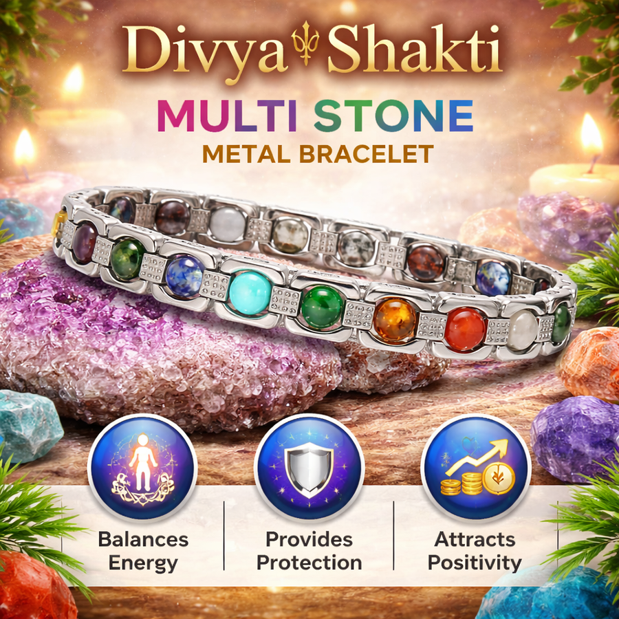 Multi Stone Metal Bracelet - GOOD HABITSS