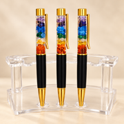 Multicolour Crystal Chip Pen – Gemstone-Inspired Writing Accessory – 44727 — product detail