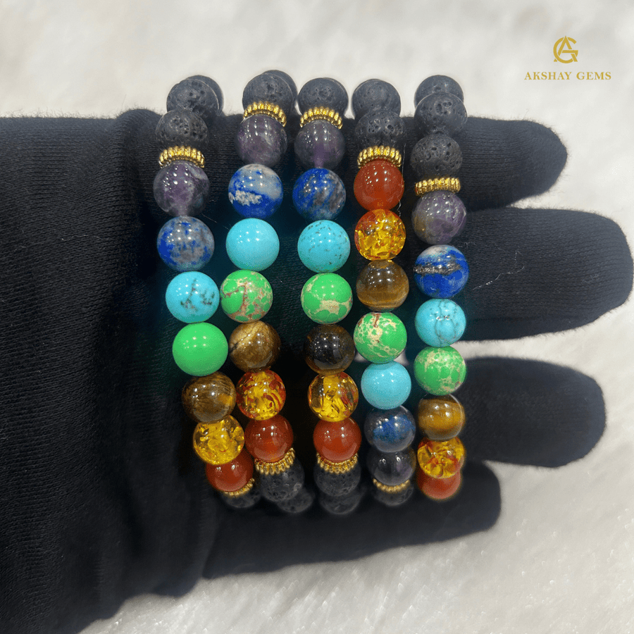 Multicolour + lava Bracelet - GOOD HABITSS