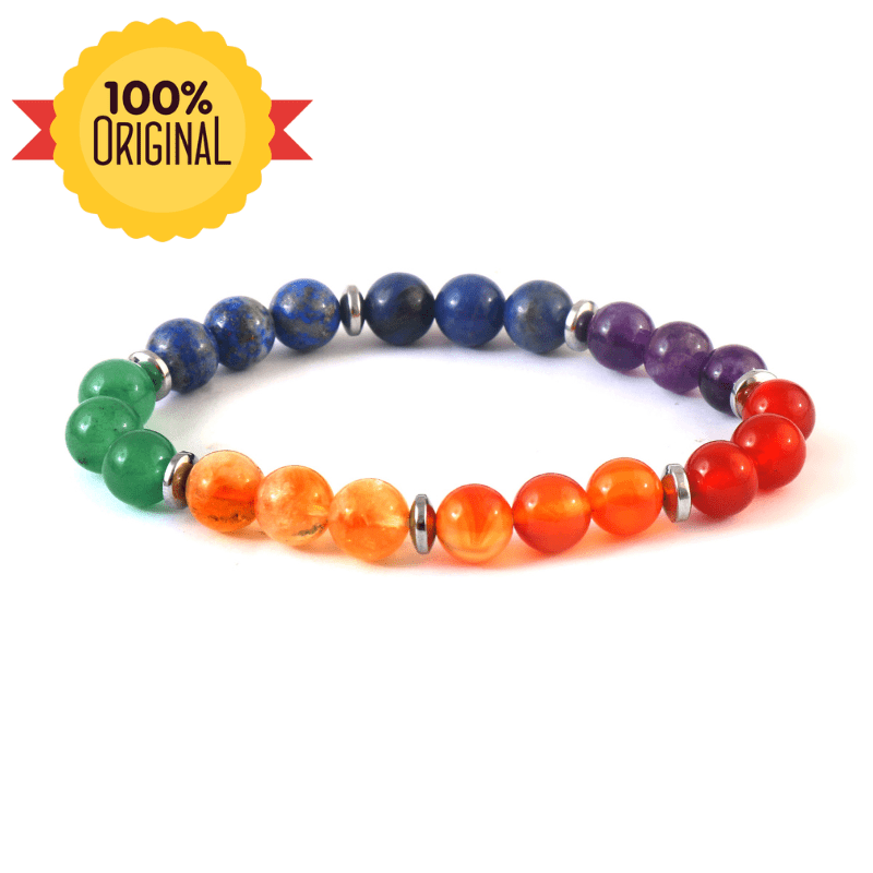 Natural 7 Chakra Stone Bracelet - GOOD HABITSS
