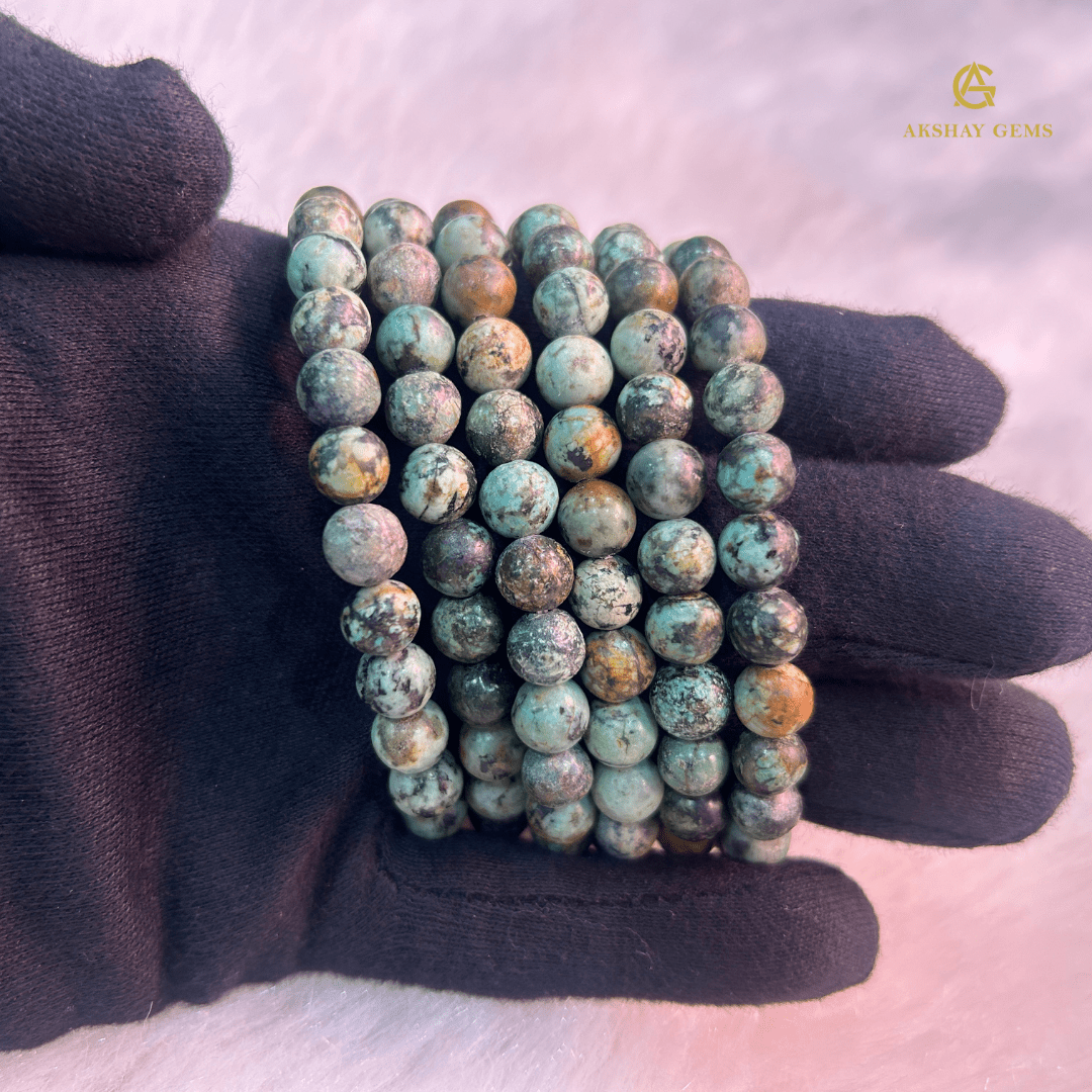 Natural African Turquoise Bracelet - GOOD HABITSS