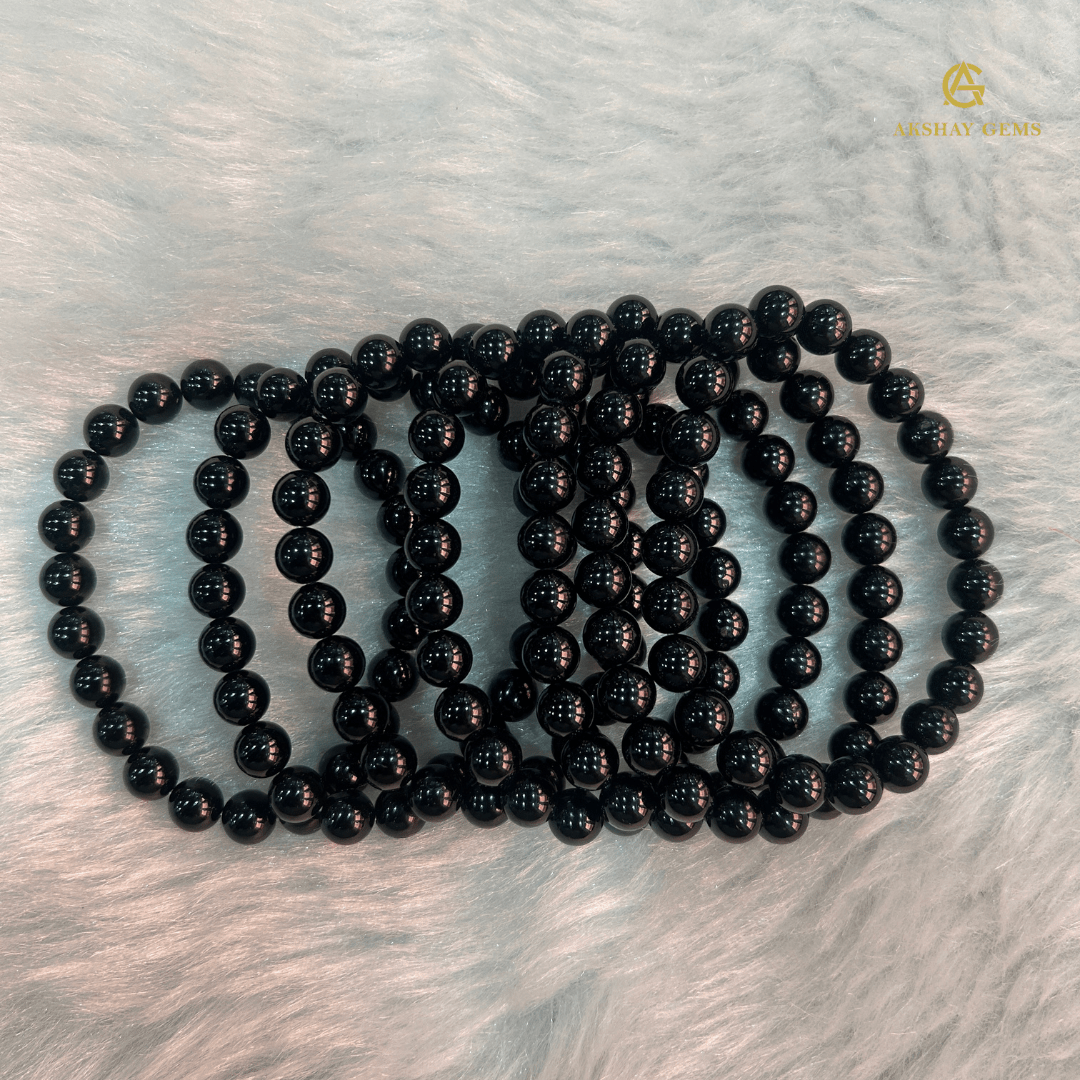NATURAL BLACK TOURMALINE BRACELET - GOOD HABITSS