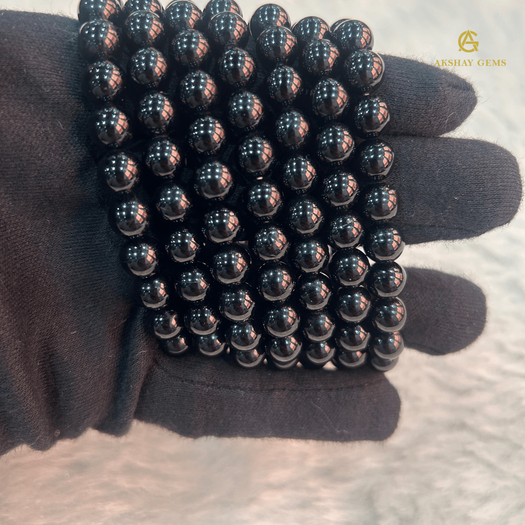NATURAL BLACK TOURMALINE BRACELET - GOOD HABITSS