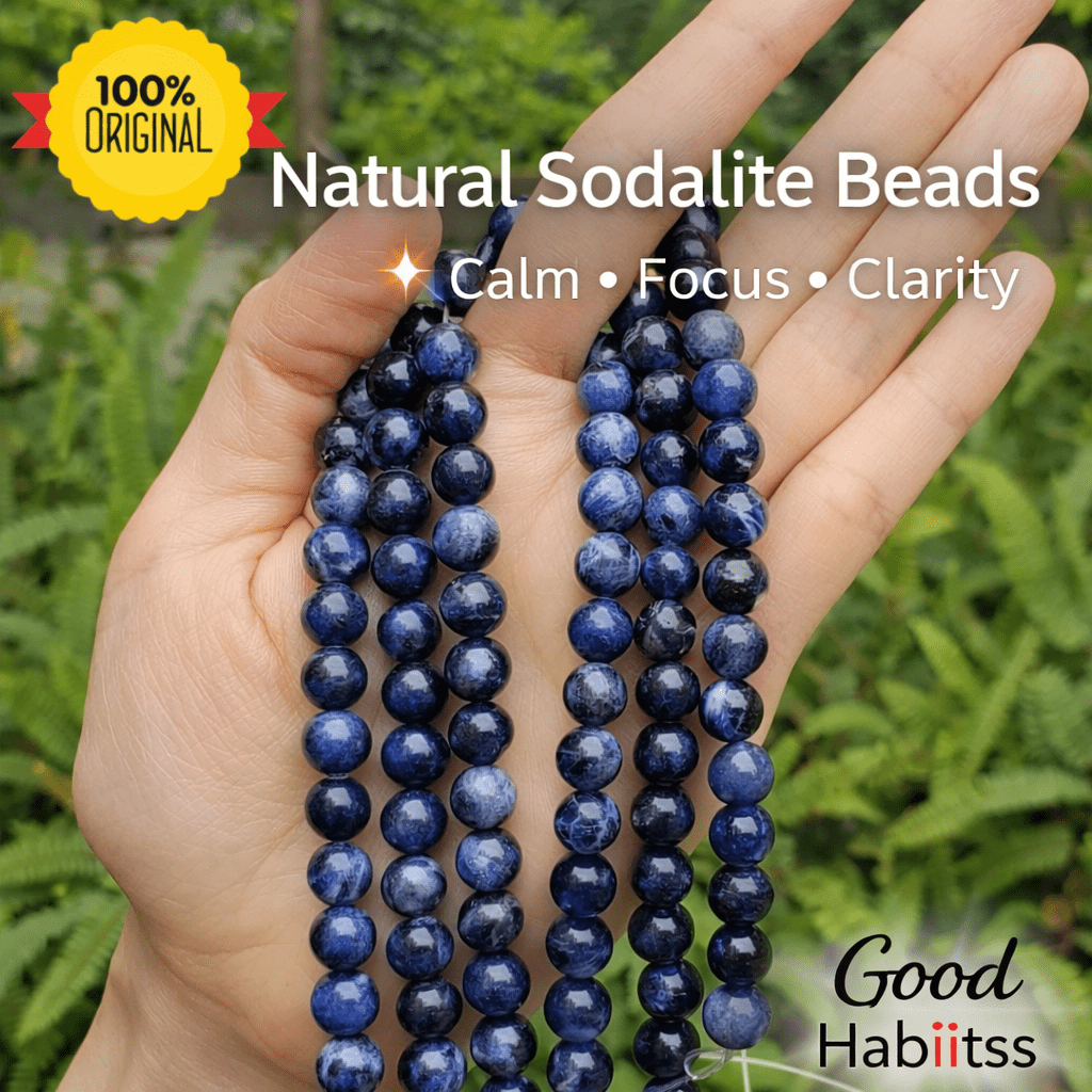 Natural Blue Sodalite String - GOOD HABITSS