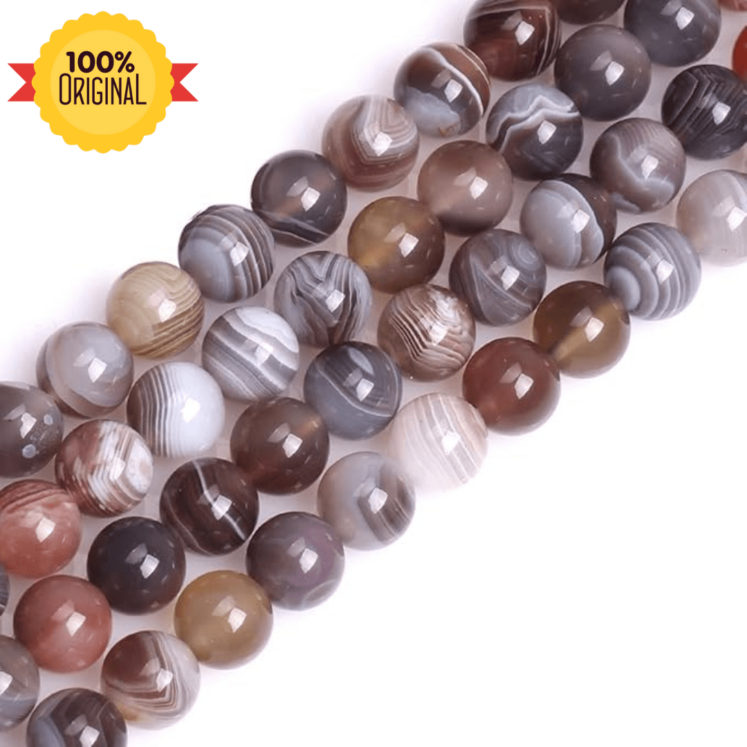 Natural Botswana Agate String - GOOD HABITSS