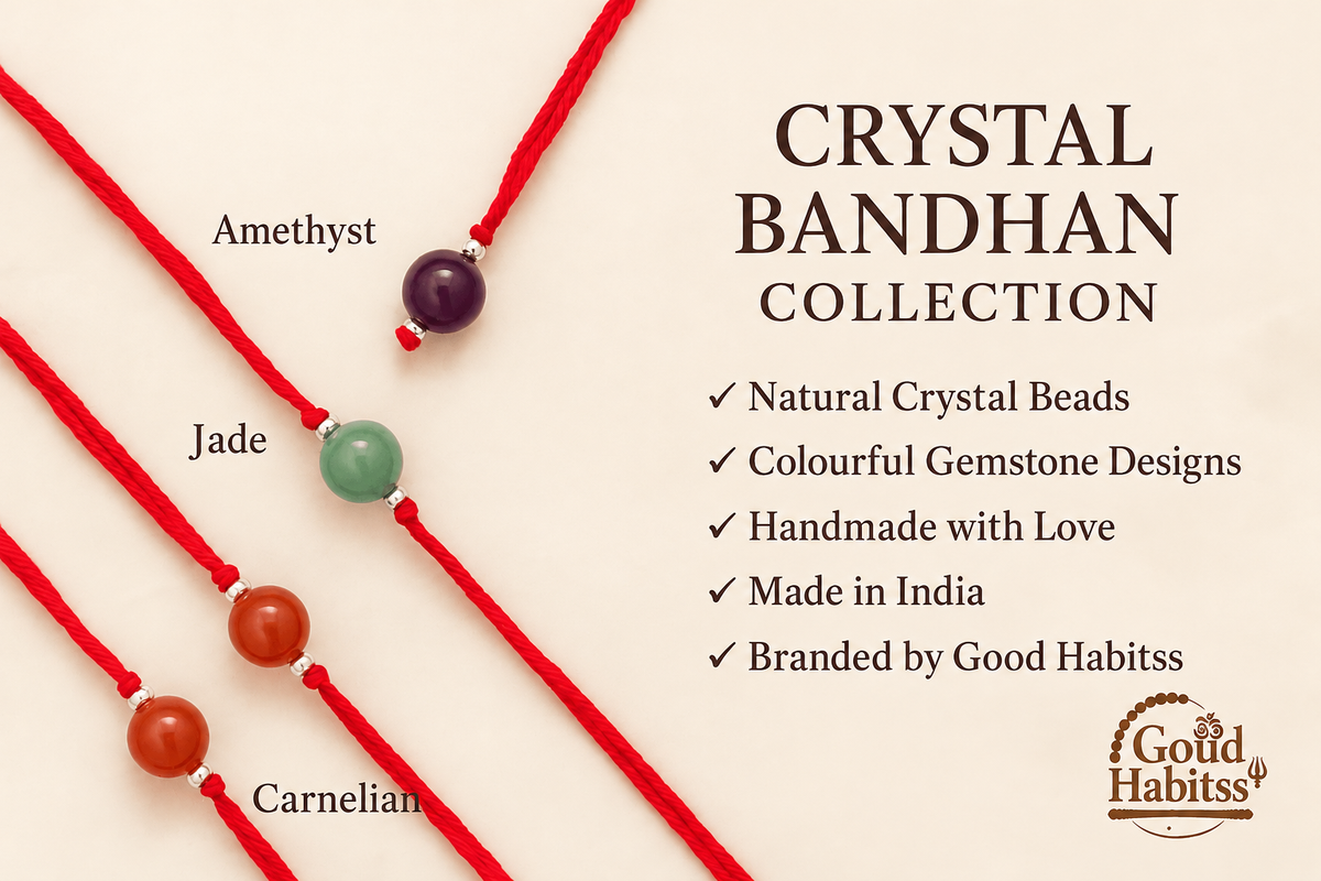 Natural Crystal Rakhi – Gemstone-Inspired Raksha Bandhan Gift — product details