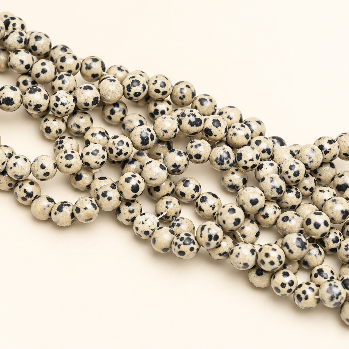 Natural Dalmatian Jasper Round Beads – 8mm Loose Gemstone Beads — product detail