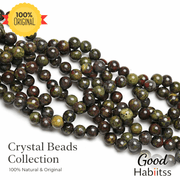 Natural Dragon Bloodstone Round Beads Healing Gemstone Loose Beads - GOOD HABITSS