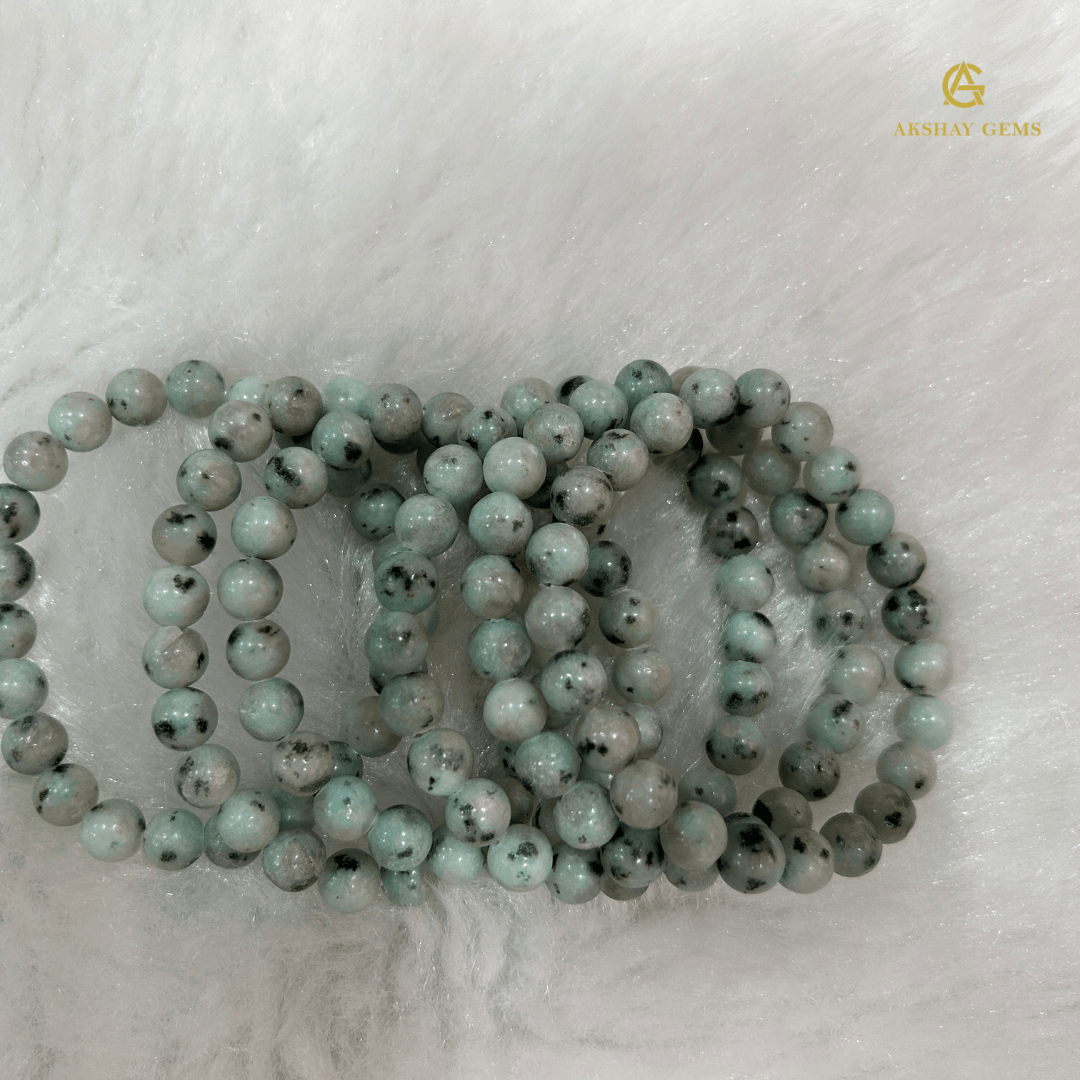 Natural Kiwi Jasper Bracelet - GOOD HABITSS