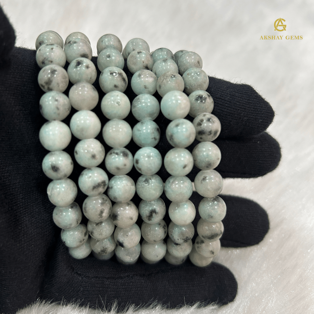 Natural Kiwi Jasper Bracelet - GOOD HABITSS