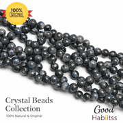 Natural Larvikite Round Beads Healing Gemstone Loose Beads - GOOD HABITSS