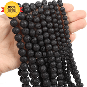 Natural Lava Round Beads – 8mm Loose Gemstone Beads