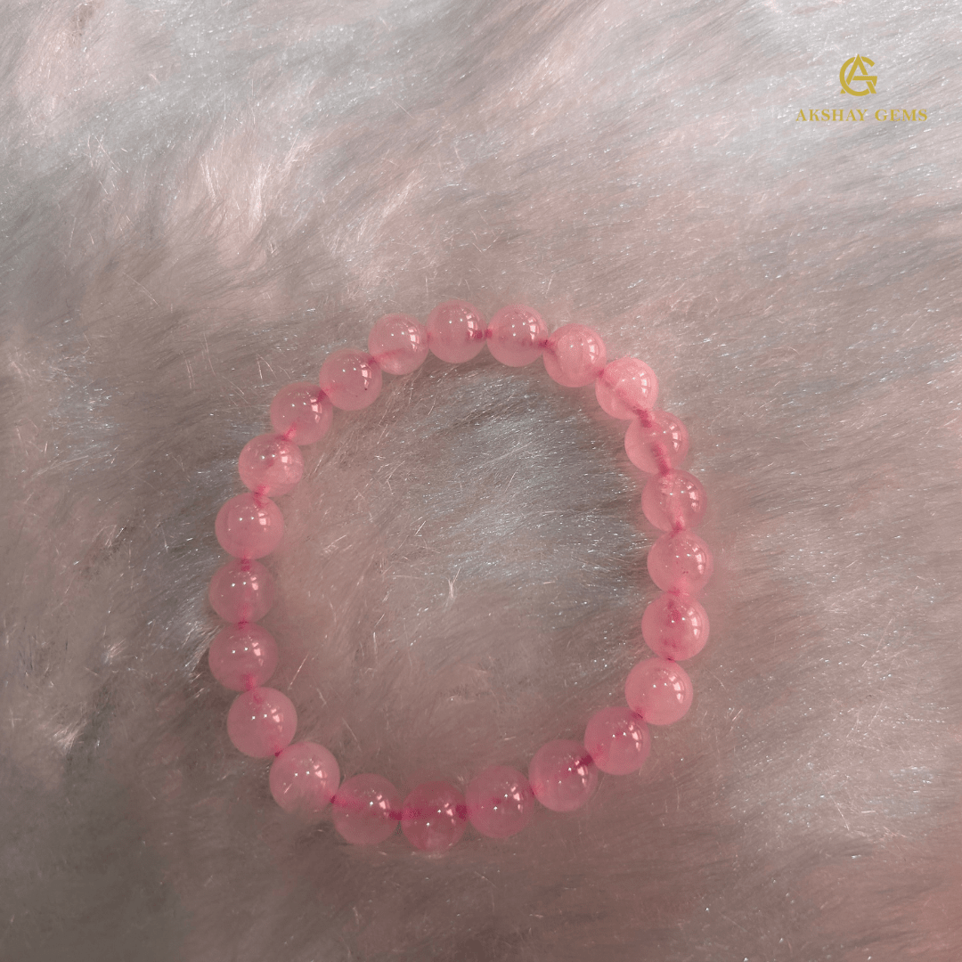 Natural Rose Quartz Bracelet - GOOD HABITSS