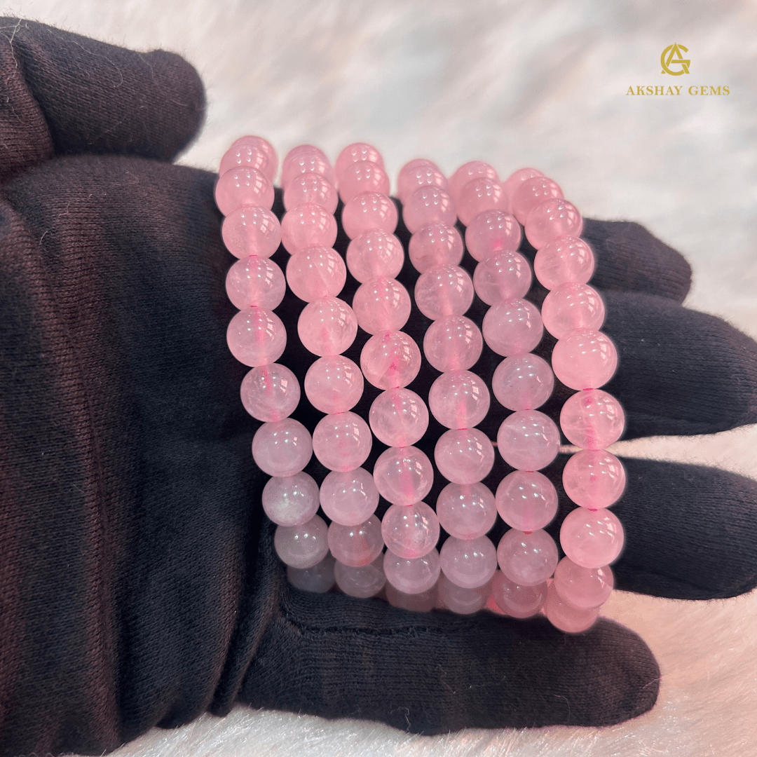 Natural Rose Quartz Bracelet - GOOD HABITSS