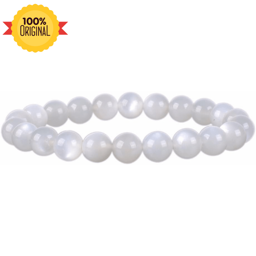 Natural White Moonstone Bracelet - GOOD HABITSS