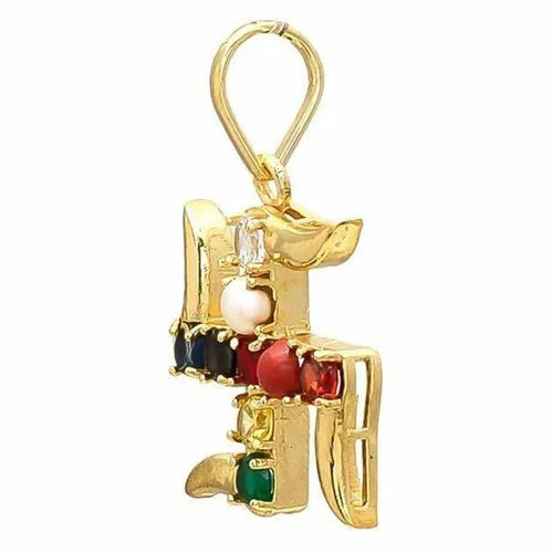 Swastik Design Navratan Pendant