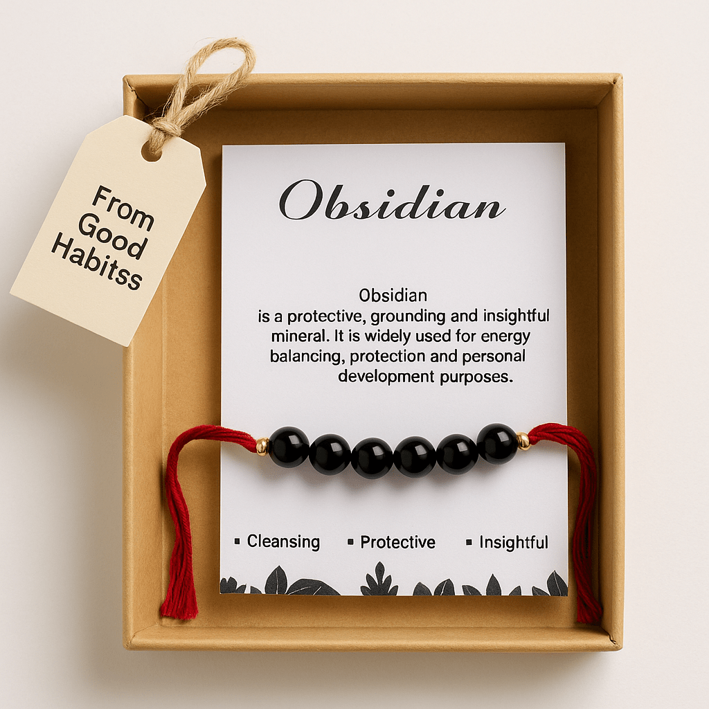 Obsidian Healing Rakhi - GOOD HABITSS