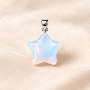 opalite star pendant on ivory with soft shadow