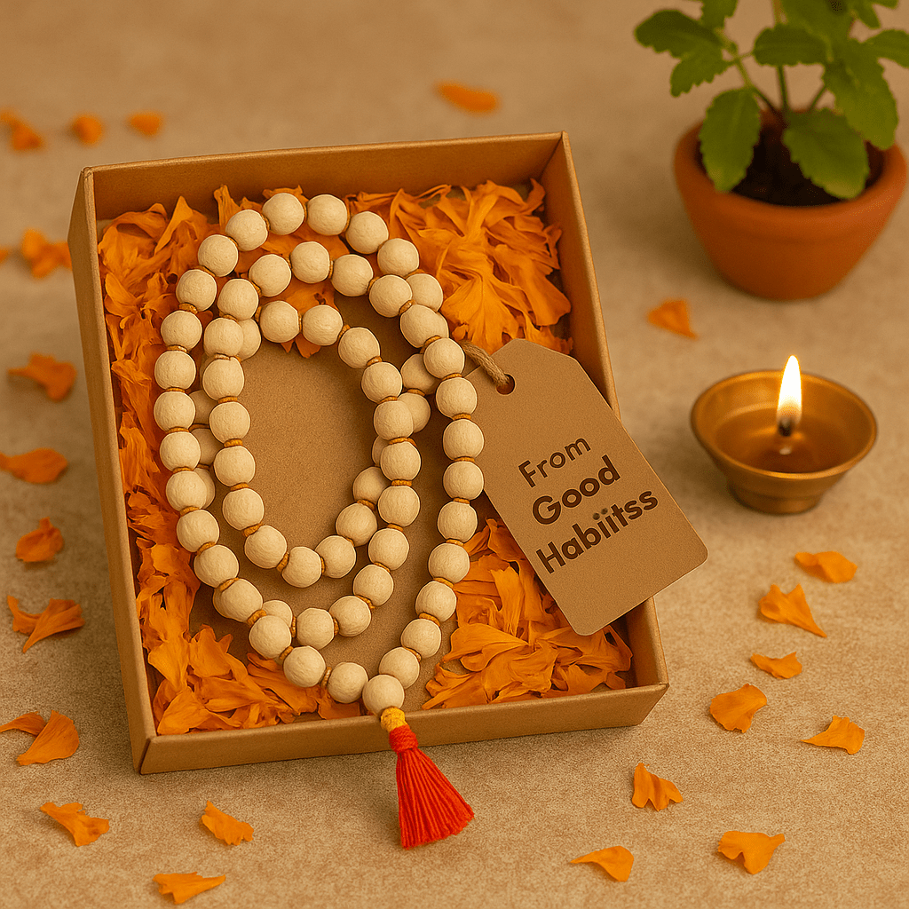 Original Bageshwar Dham Tulasi kanthi Mala (BUY 1 GET 1 FREE) - GOOD HABITSS