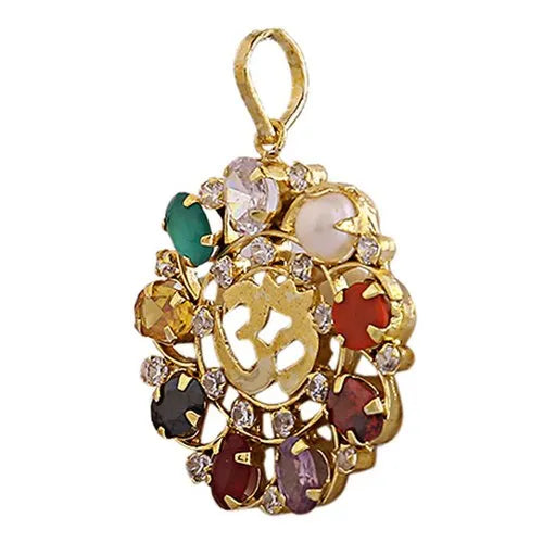Original Navratan OM Pendant