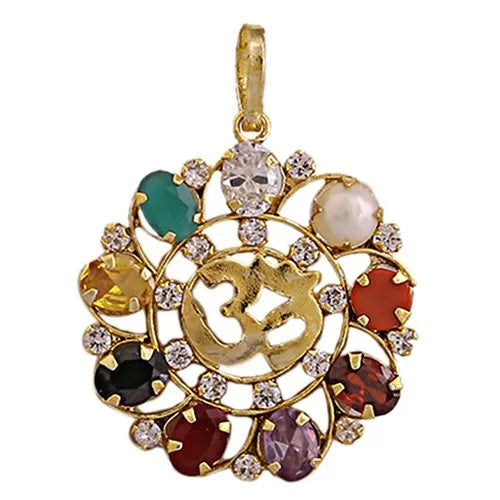 Original Navratan OM Pendant