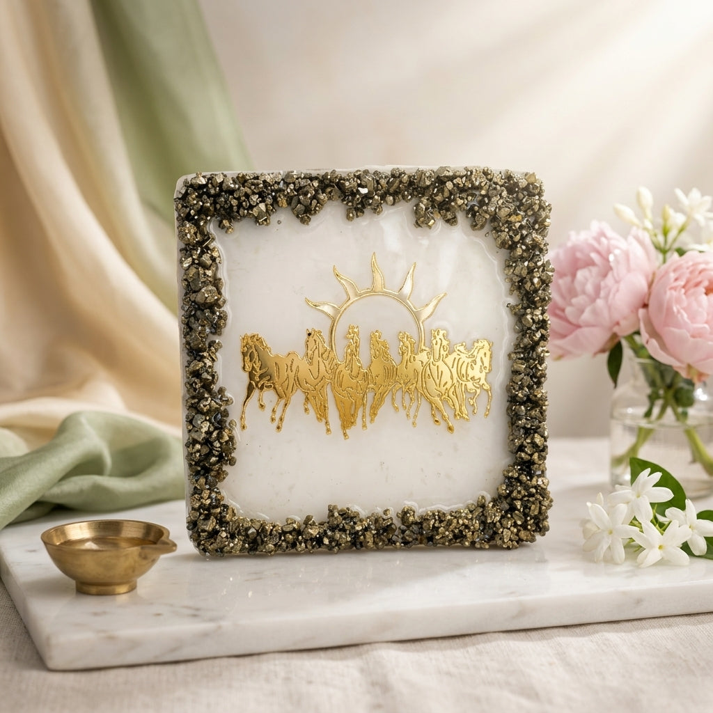 7 Running Horses Pyrite Frame
