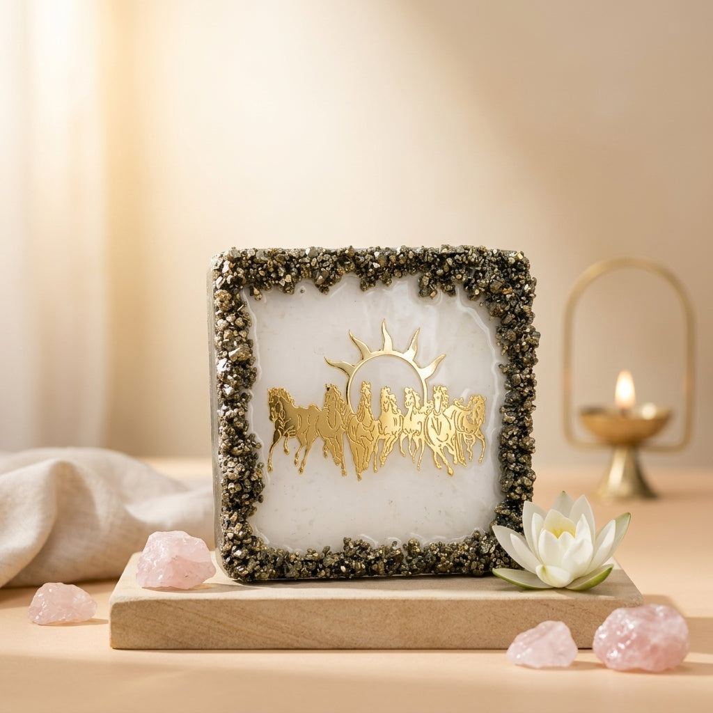 7 Running Horses Pyrite Frame