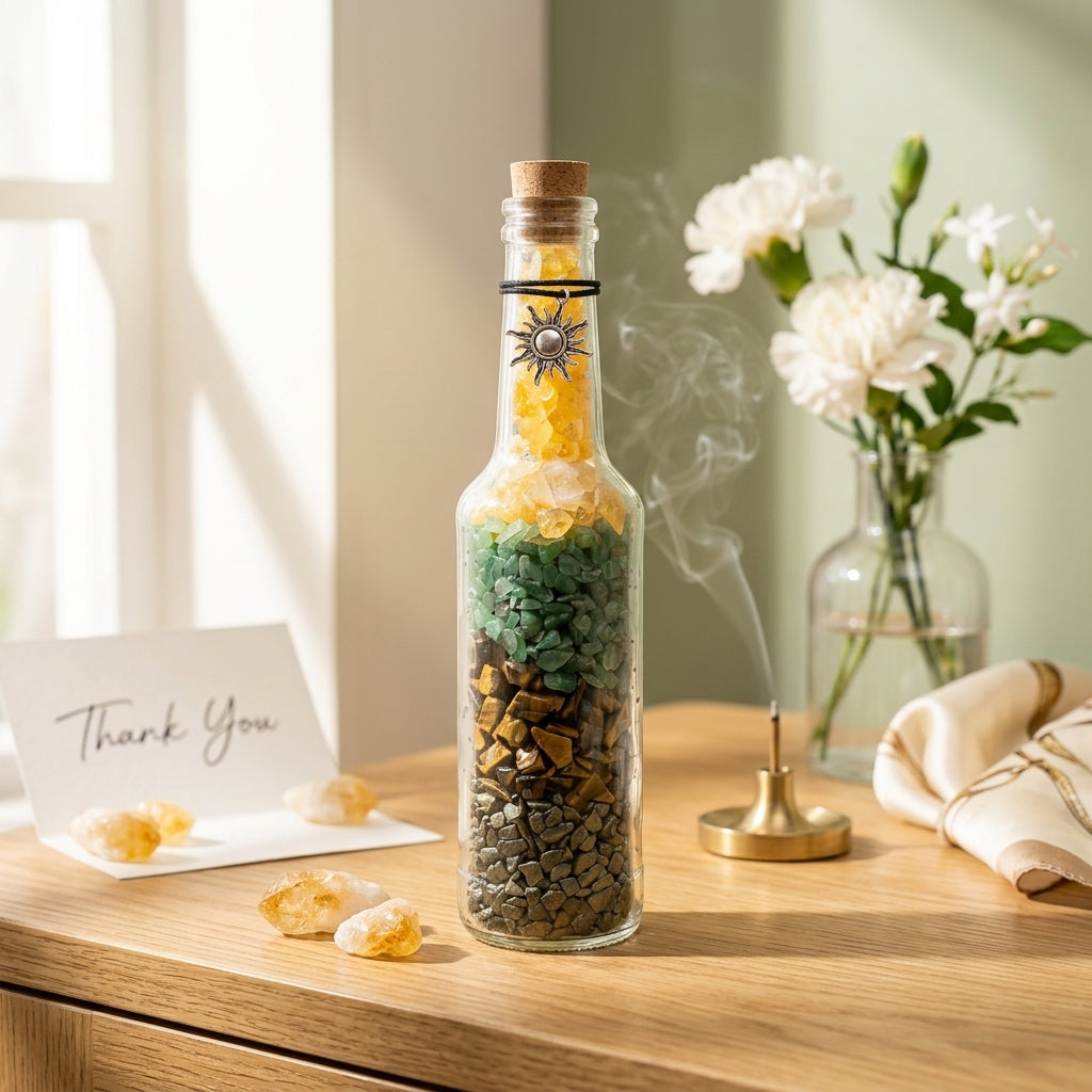Money Magnet Crystal Energy Bottle