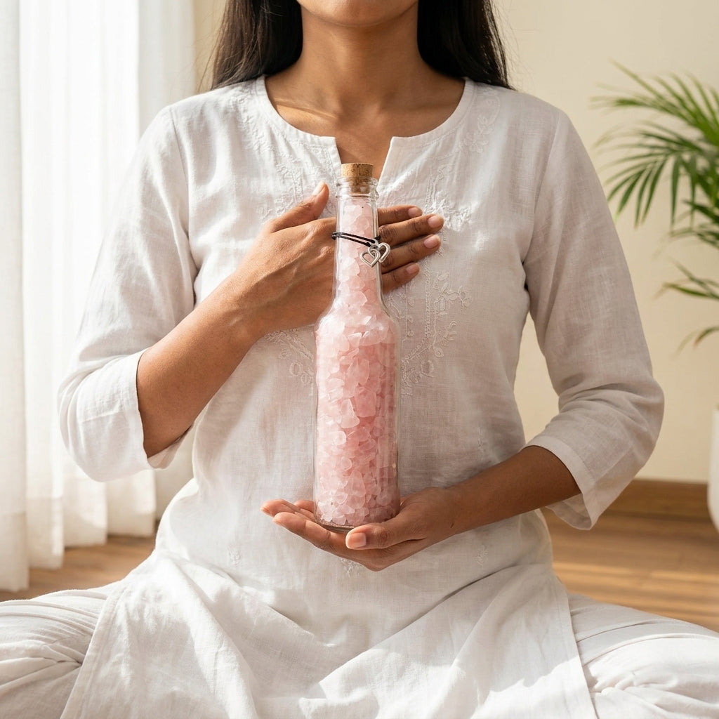 Love Friendship Crystal Energy Bottle