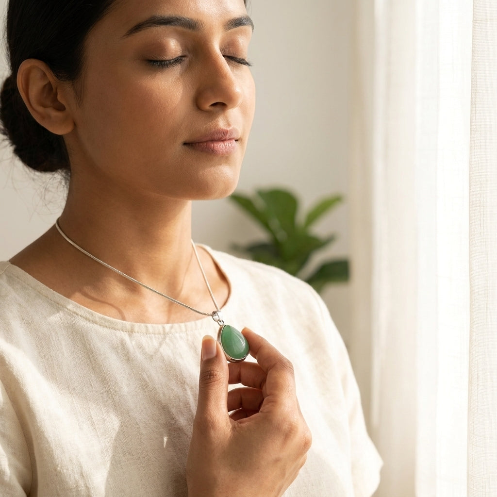 Green Aventurine Teardrop Pendant