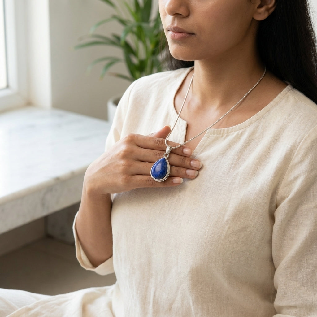 Lapis Lazuli Teardrop Pendant