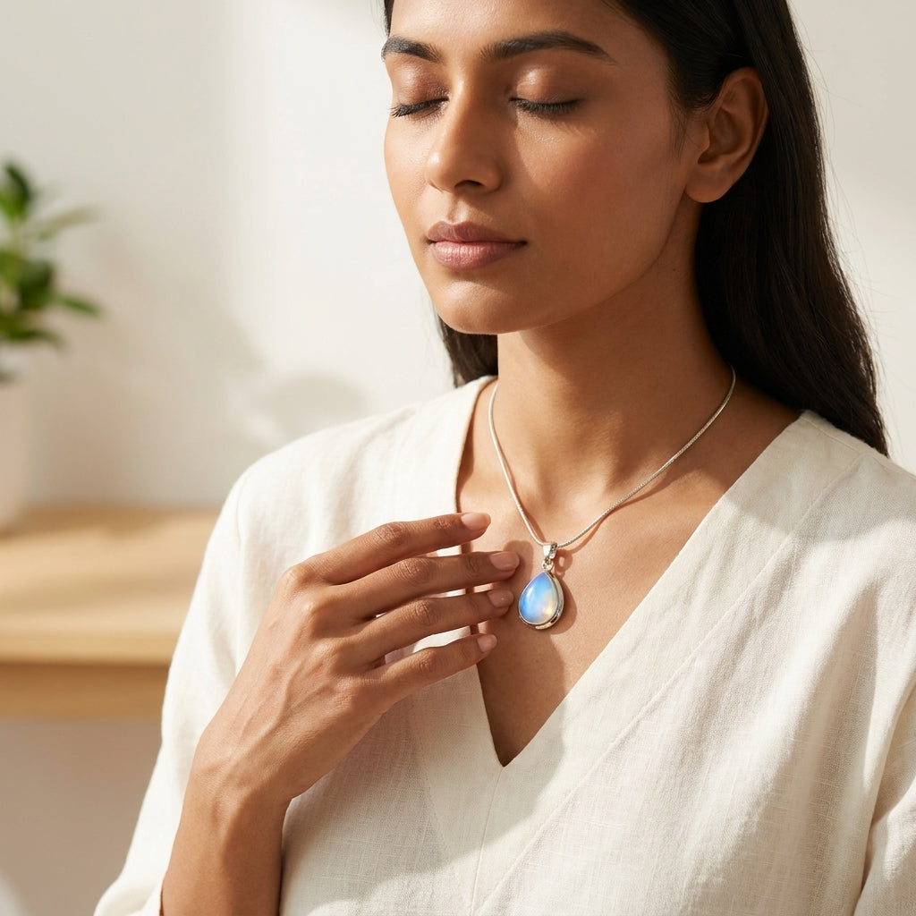 Opalite Teardrop Pendant
