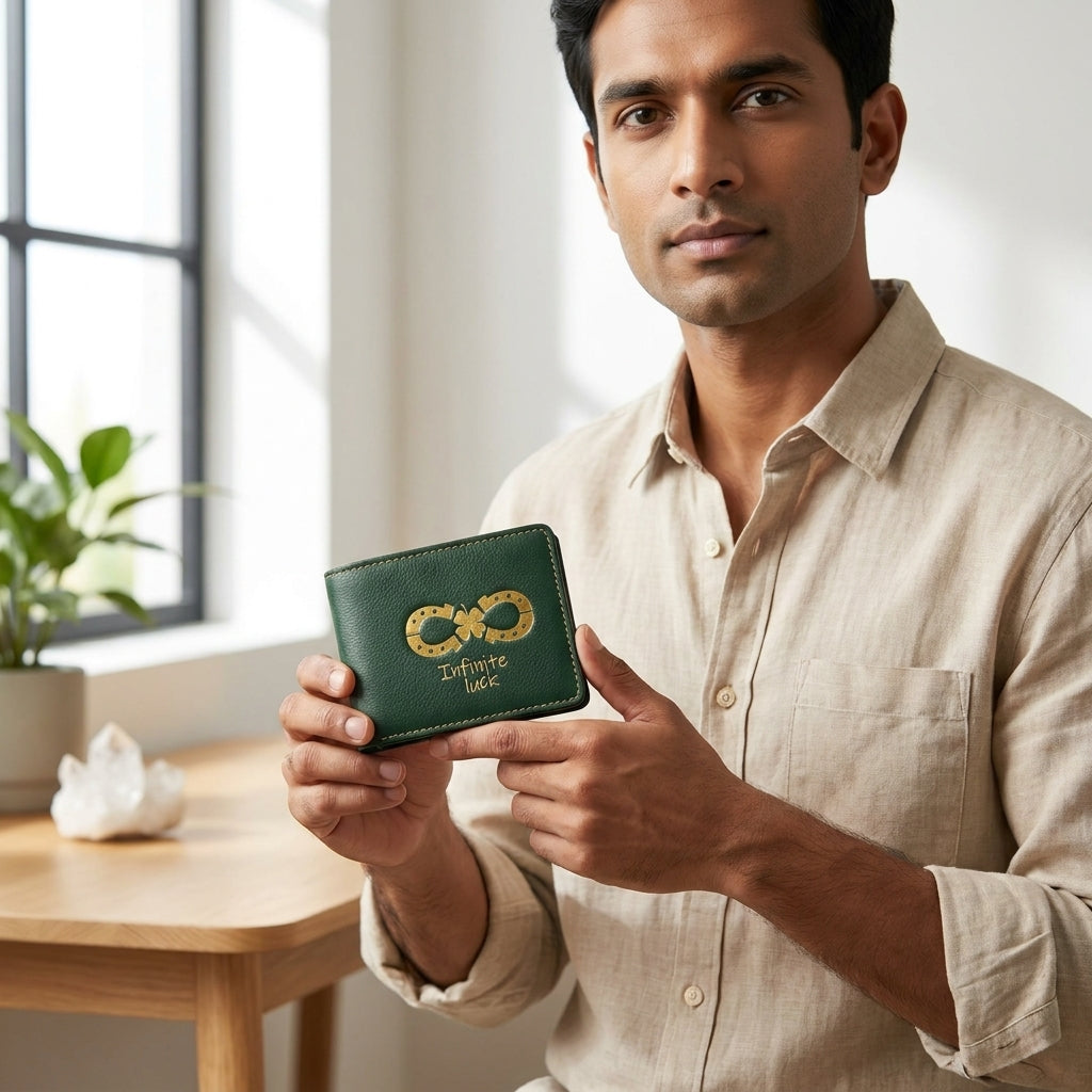 Infinite Luck Purse for Men — Carry Wealth. Attract Success. Never Stop Winning.